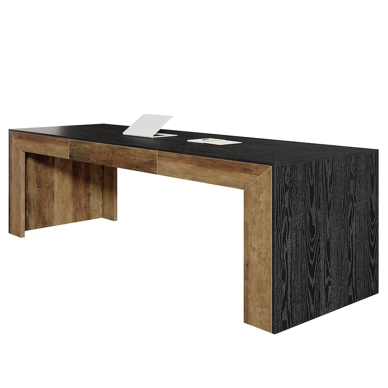 78.7" Conference Table, Wood Office Meeting Table, Boardroom Seminar Business