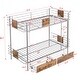preview thumbnail 4 of 14, Twin XL Over Twin XL Metal Bunk Bed with MDF Board Guardrail and Two Storage Drawers, Box Spring Not Required