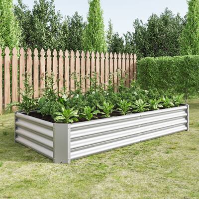 6x3x1ft Raised Garden Bed Outdoor Metal Raised Rectangle Planter Beds