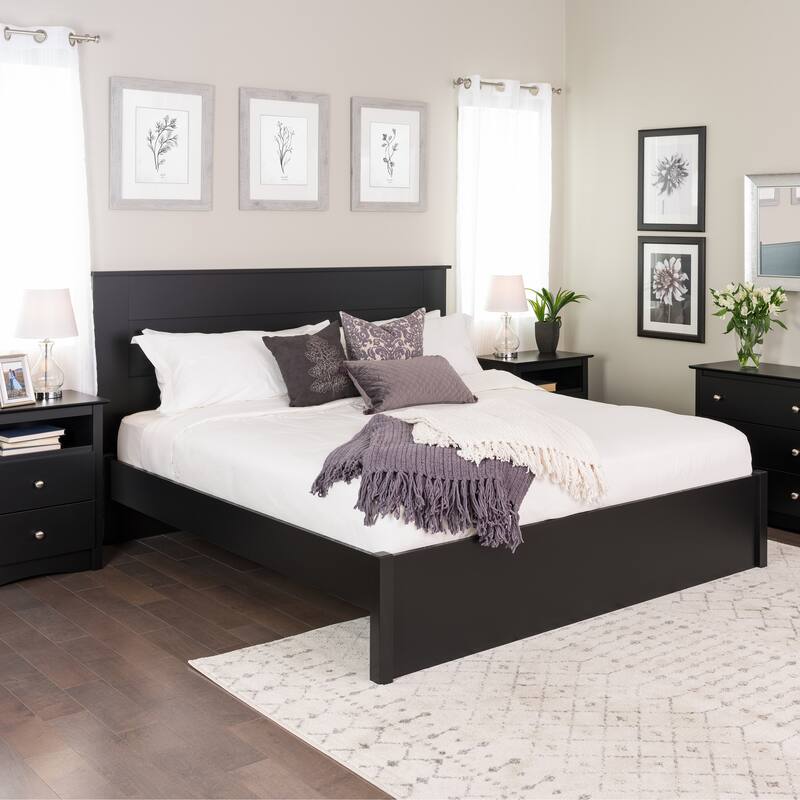 Prepac King 4-post Platform Bed with Optional Drawers