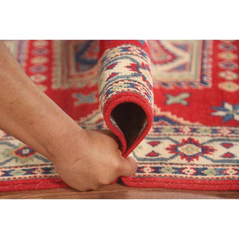 Traditional Kazak Runner Rug Hand-Knotted Wool Carpet - 2'9" x 10'0"