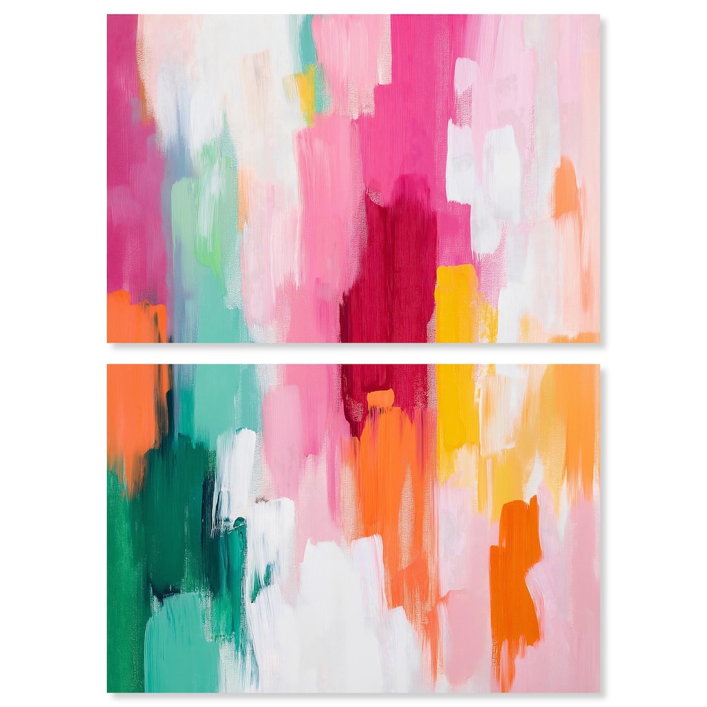 Playful Palette III Canvas Set of 2 by Art Remedy, Gallery Wrapped