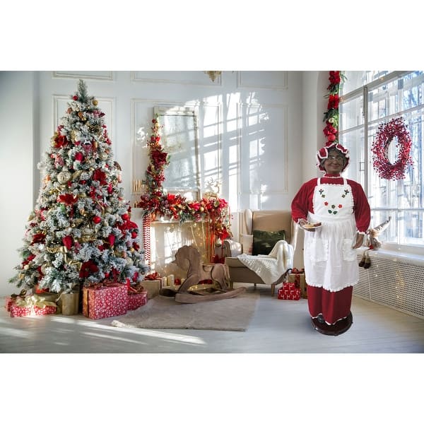 Fraser Hill Farm 58-In. African American Dancing Mrs. Claus with Apron and Cookies, Life-Size Christmas Holiday Indoor Decor - Bed Bath & Beyond - 34701853 Fraser Hill Farm 58-In. African American Dancing Mrs. Claus with Apron and Cookies, Life-Size Christmas Holiday Indoor Decor - Bed Bath & Beyond - 34701853