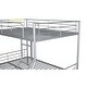 preview thumbnail 13 of 25, Industrial Modern Full XL Over Queen Metal Bunk Bed with Trundle, Save Space or Split Into 2 Beds, Crafted For Safety, Black