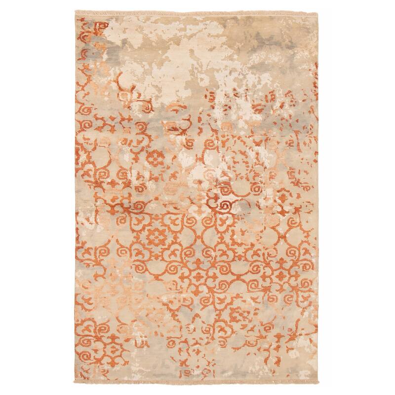 ECARPETGALLERY Hand-knotted Legacy Khaki Wool Rug - 5'2 x 8'2 - Khaki - 5'2 x 8'2