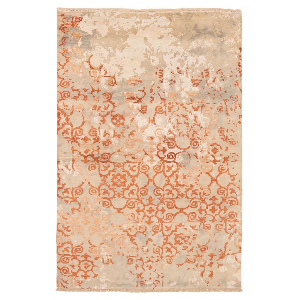 ECARPETGALLERY Hand-knotted Legacy Khaki Wool Rug - 5'2 x 8'2