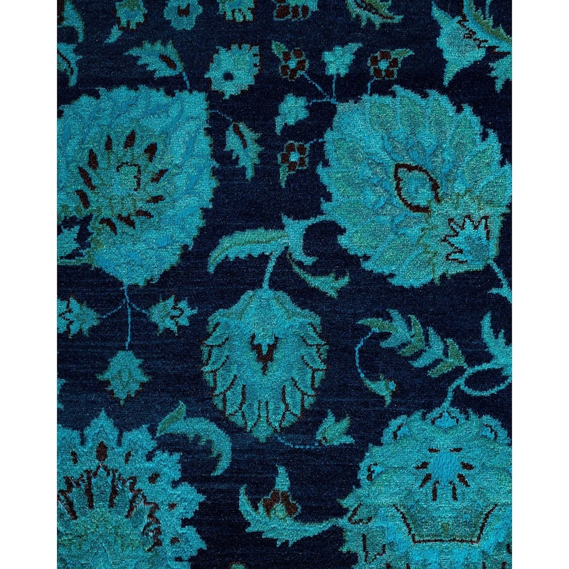 Fine Vibrance, One-of-a-Kind Hand-Knotted Area Rug - Purple, 8' 3" x 10' 5" - 8' 3" x 10' 5"