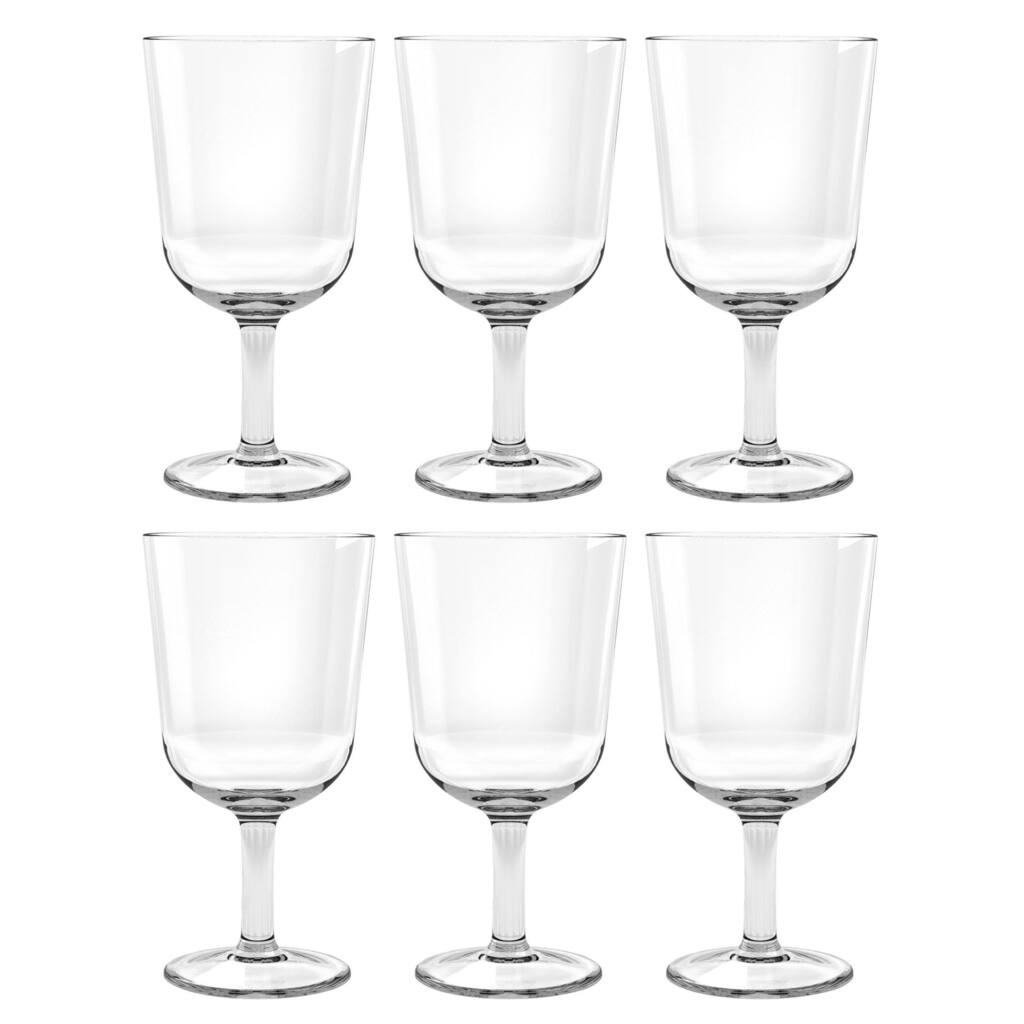 Abode Homewares Tritan ™ Simple Wine, Clear, 16 oz. Set of 6