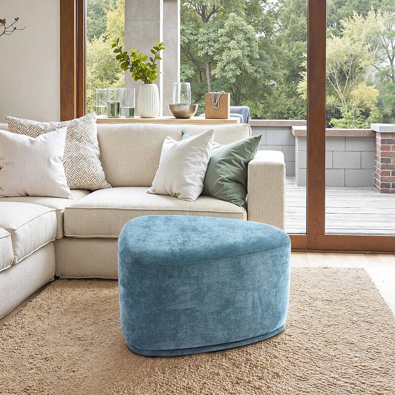 26" Footstools and Ottomans, Modern Fabric Pouf Ottoman
