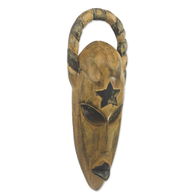 Novica Handmade Rising Star African Wood Mask