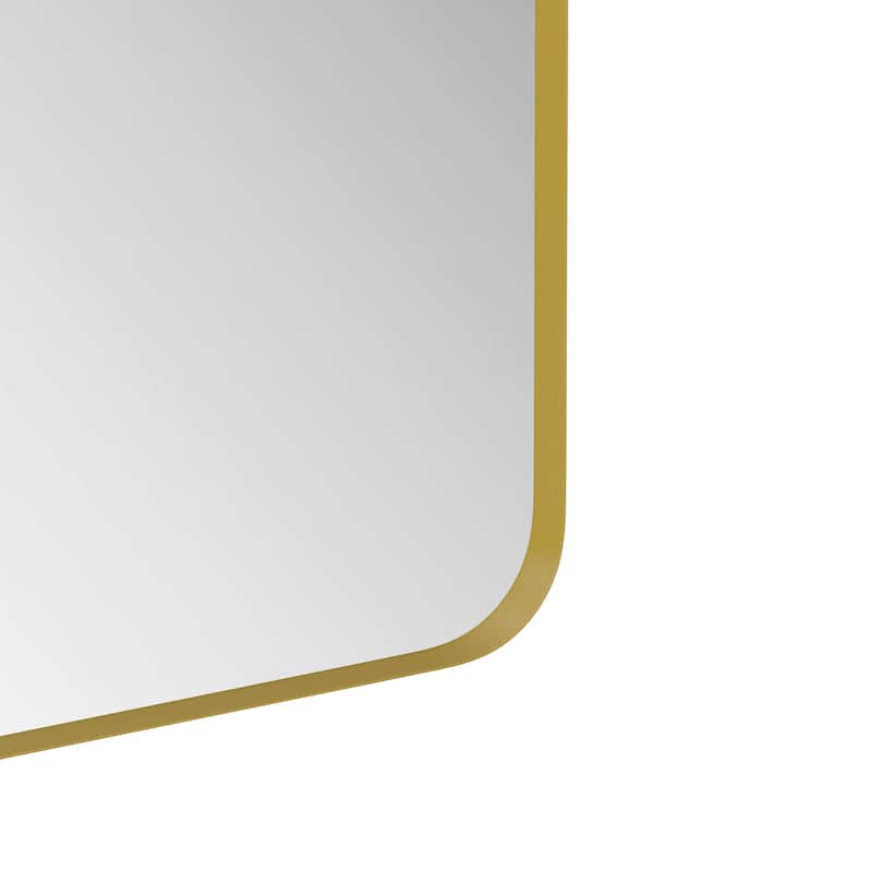 Laro Modern Metal Framed Wall Mirror by GDFStudio