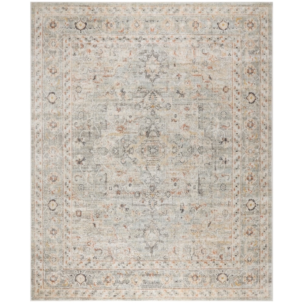 Nourison Oushak Home Indoor Grey Persian Area Rug
