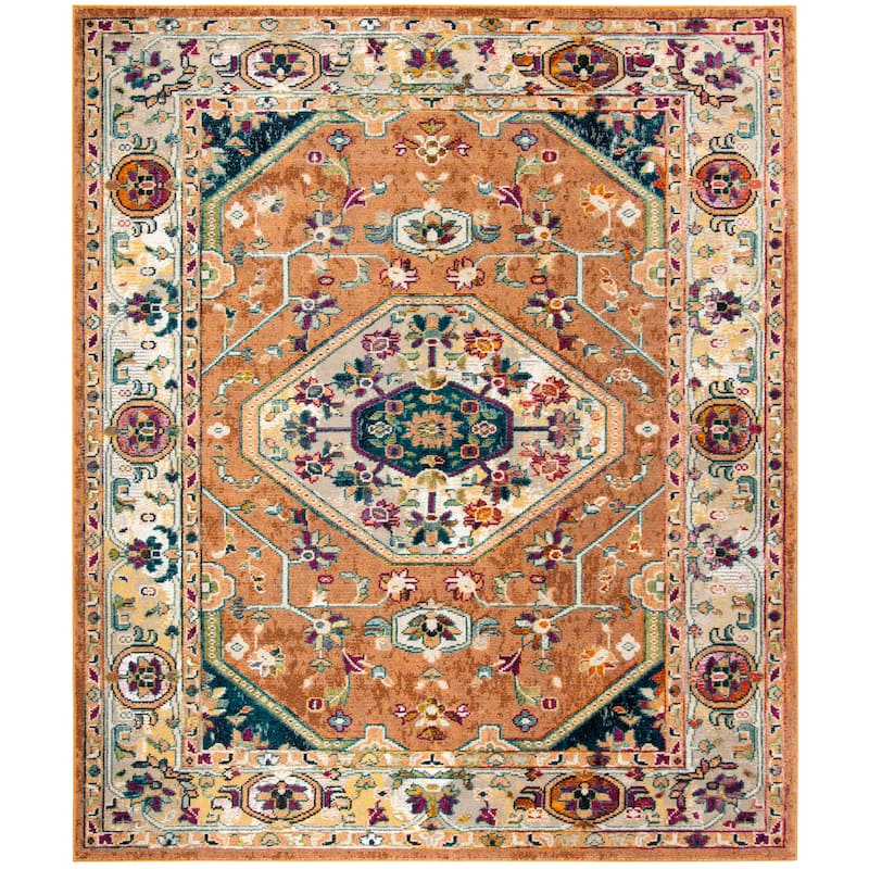 SAFAVIEH Savannah Basmah Boho Oriental Polyester Medallion Rug
