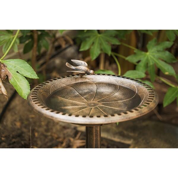 Shop Xbrand Lightweight Plastic Birdbath And Feeder W Bird Design