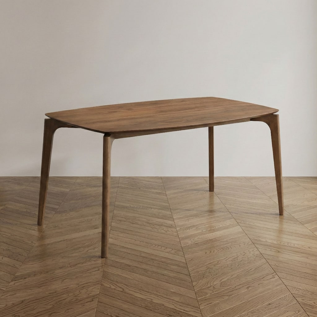 Furniture of America Lantel Mid-Century Modern Walnut 59-inch Wood Dining Table