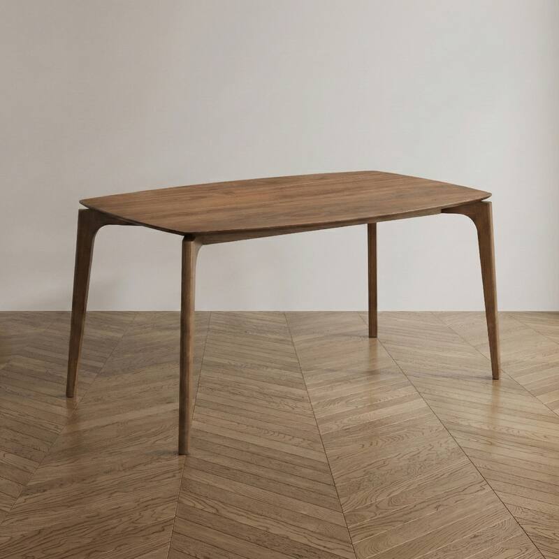 Furniture of America Lantel Mid-Century Modern Walnut 59-inch Wood Dining Table - Walnut