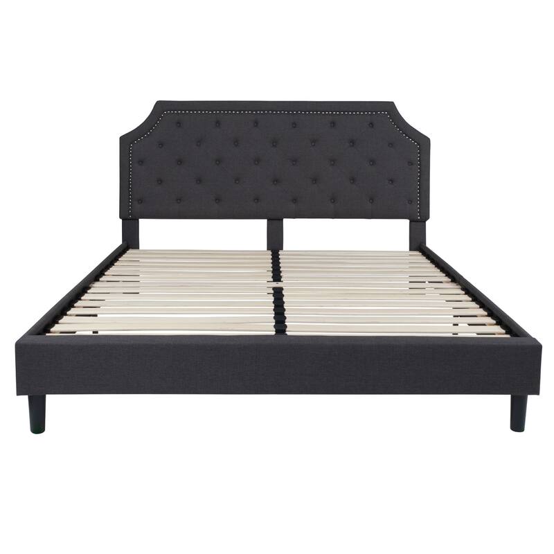 Tufted Platform Bed with 10 Inch Pocket Spring Mattress