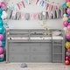 preview thumbnail 20 of 37, Modern Twin Size Loft Bed with Retractable Writing Desk and 4 Drawers and Lateral Portable Desk and Shelves Grey