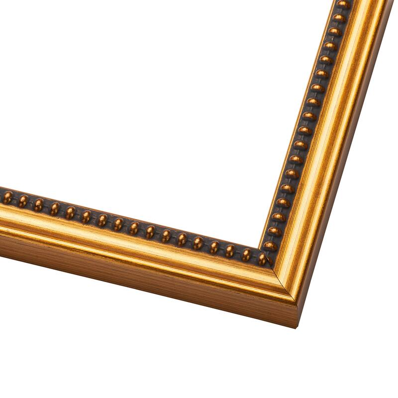 16x18 Frame Beaded Gold Solid Wood Picture Frame | 0.75 Inches