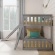 preview thumbnail 32 of 38, Max and Lily Classic Twin over Twin Low Bunk with Easy Slide