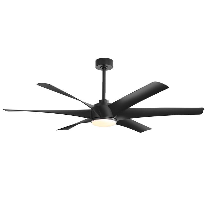 65-in Indoor Large LED Ceiling Fan with Light Remote (6-Blade)