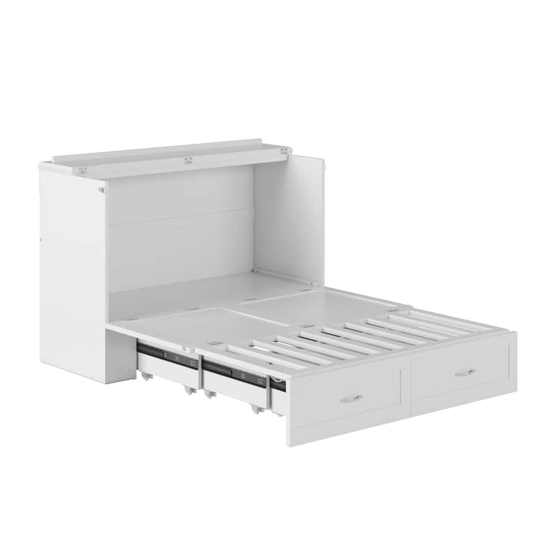 Hamilton Murphy Bed Chest with Mattress and Storage Drawer