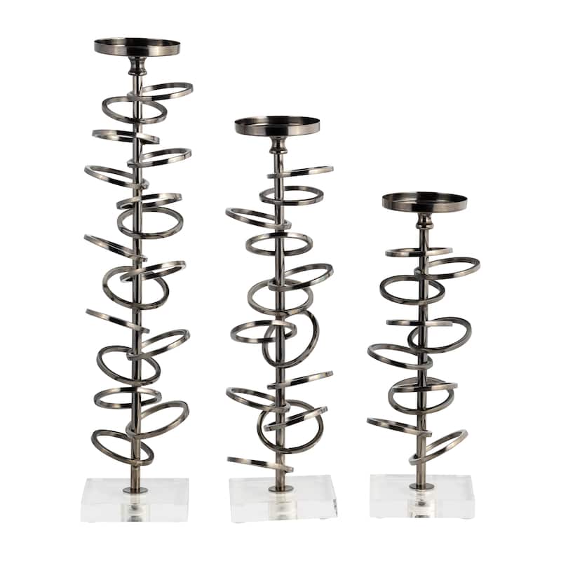 Sagebrook Home Metal Ring Toss Candleholder