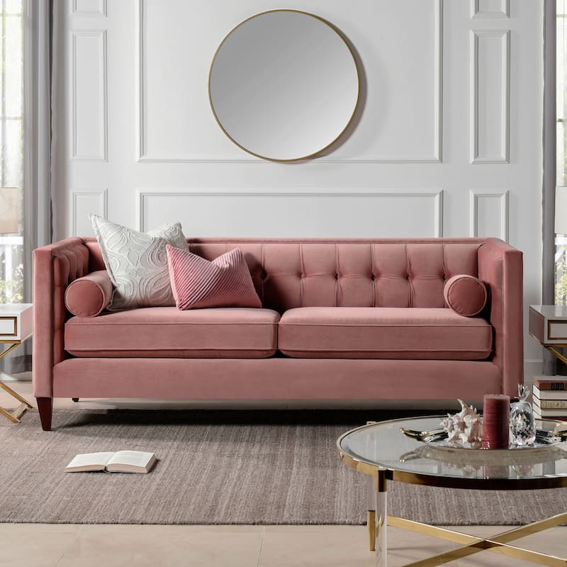 Jack 84" Modern Upholstered Tufted Tuxedo Sofa