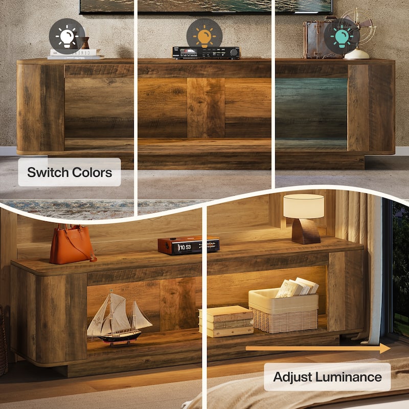 70.9-Inch TV Stand, Entertainment Center for 65/70/75/80-Inch TVs