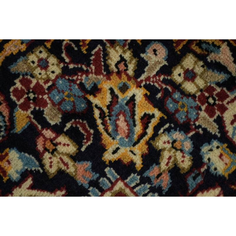 Hand Knotted Oriental 100% Wool Carpet Traditional Floral Red Kashan Area Rug - 9' 11'' X 6' 6''