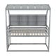 preview thumbnail 23 of 22, Contemporary Twin House Loft Bed with Guardrails, Semi-enclosed Roof, Bedside Shelves and Ladder, Low Height Design, White