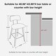 preview thumbnail 34 of 60, Glitzhome Industrial Modern Adjustable Bar Table Rustic Steel 3-Piece Pub Sets