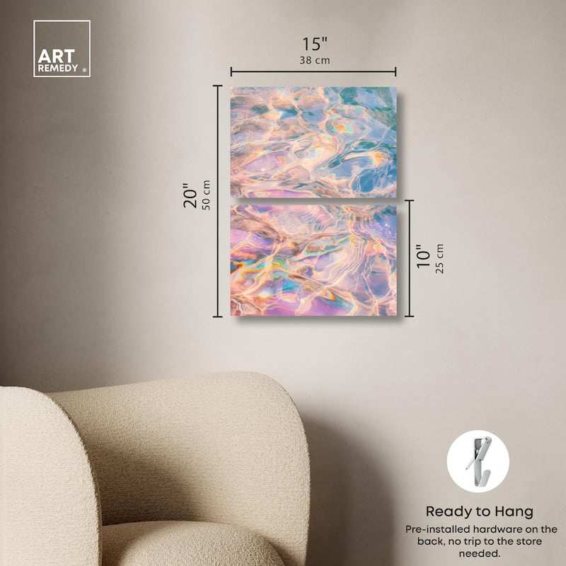 Metallic Drift II Canvas Set of 2 by Art Remedy, Gallery Wrapped