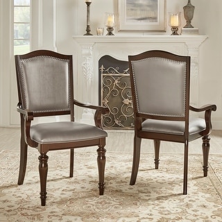 LaSalle Espresso Nailhead Side Chairs (Set of 2) by iNSPIRE Q Classic