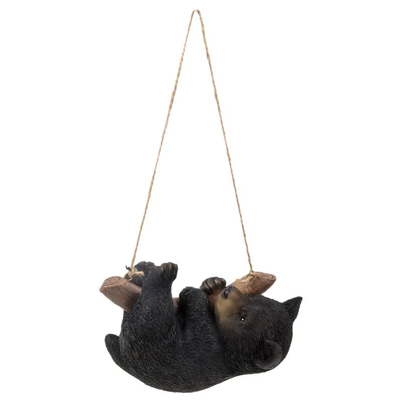 5.5" Hanging Bear Cub Outdoor Garden Statue