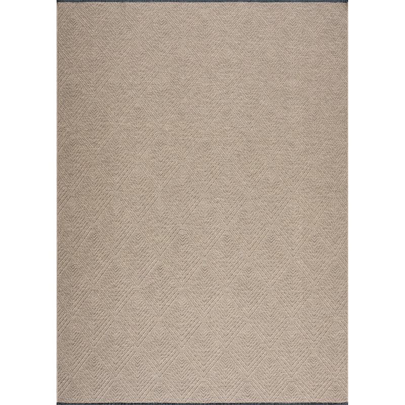 Alameda Solid Color Chevron Machine Washable Indoor Area Rug