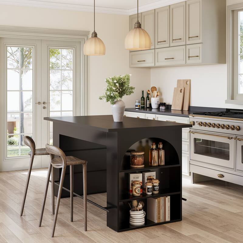 63" Long Bar Table, Counter Height Pub Table with Footrest and Storage - 30.71"D x 62.99"W x 35.43"H