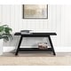 preview thumbnail 11 of 13, Roundhill Furniture Elyz Solid Wood Bench with Shelf, White Espresso