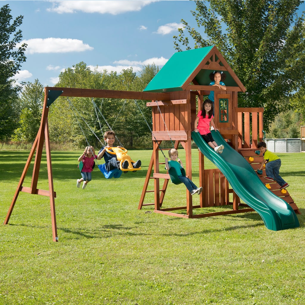 Swing-N-Slide Willows Peak Wood Outdoor Swing Set