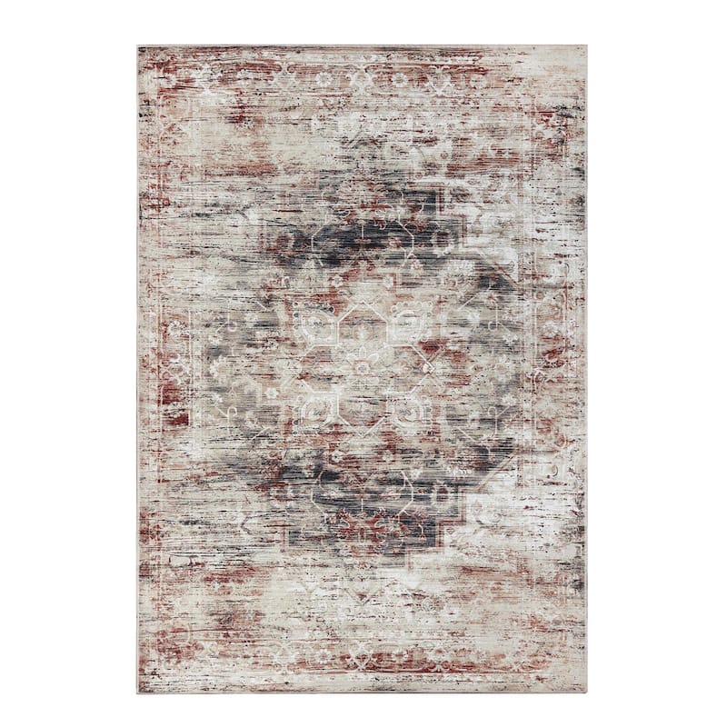 Superior Canary Medallion Machine Washable Indoor Area Rug or Runner
