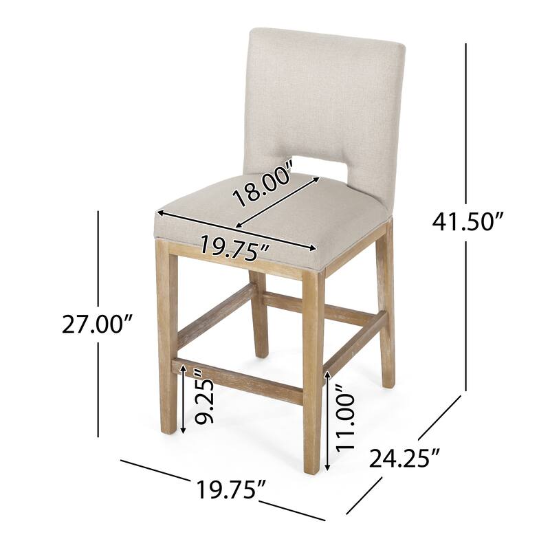 Coloma Fabric 27 Inch Counter Stools (Set of 2) by Christopher Knight Home