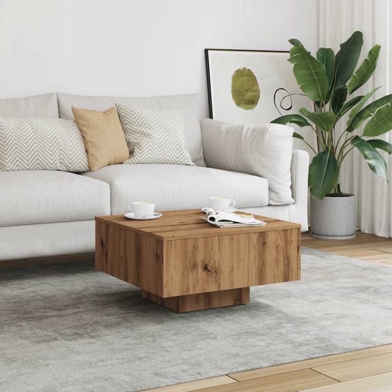 vidaXL Coffee Table Artisan Oak Engineered Wood Regular Coffee Table - 23.6 x 23.6 x 12.4