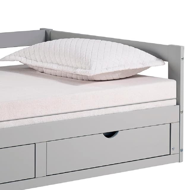 Melody Expandable Twin-to-King Trundle Daybed with Storage Drawers
