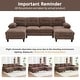 preview thumbnail 25 of 23, 103.5" Modern Chenille U-shaped Sectional Sofa with Dual Chaise Lounges and Armrest Pillows