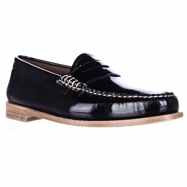 bass patent leather loafers