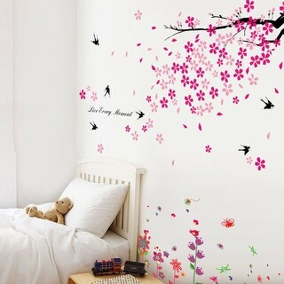 Walplus Colorful Flower Swallow Children Wall Sticker Nursery Decor