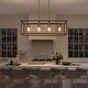 preview thumbnail 6 of 11, Iain Modern 4-Light Black Gold Chandelier Rectangle Island Lights for Dining Room