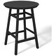 preview thumbnail 35 of 111, Polytrends Laguna Hdpe All Weather Outdoor Patio 35" Round Bar Table
