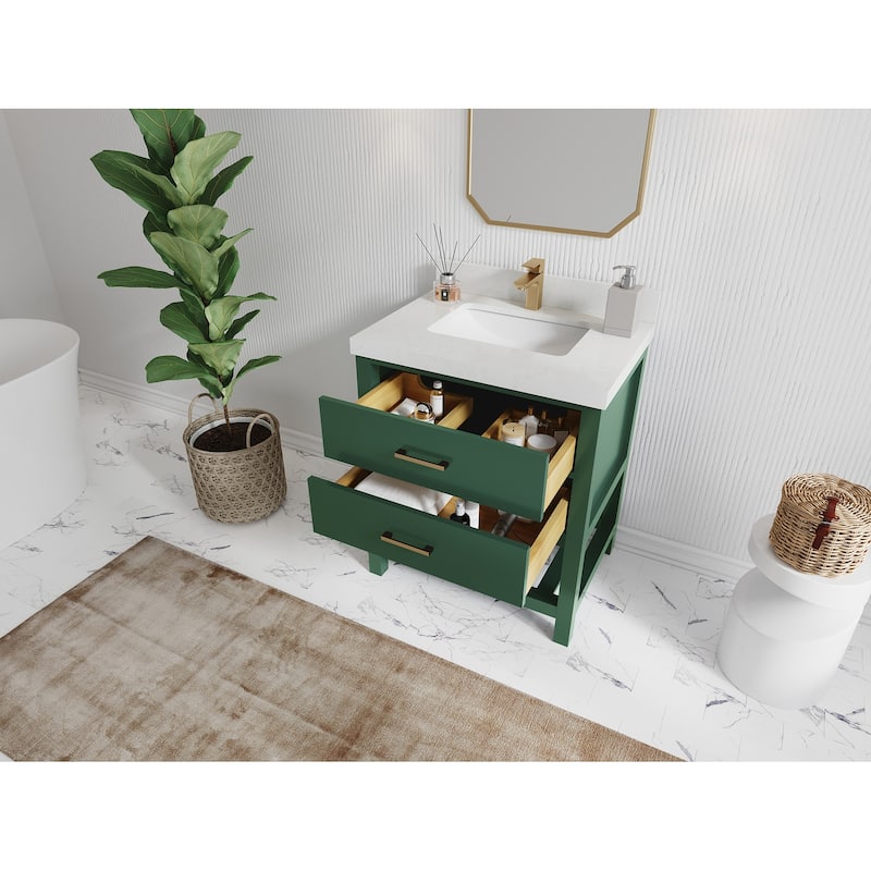 Willow Collections 30 in. W x 22 in. D Parker Single Sink Bathroom Vanity with Countertop