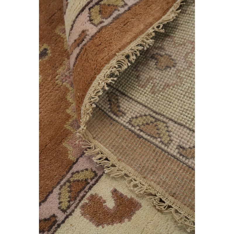All-Over Wool Floral Oushak Indian Area Rug 9x12 - 11' 11'' X 9' 2''